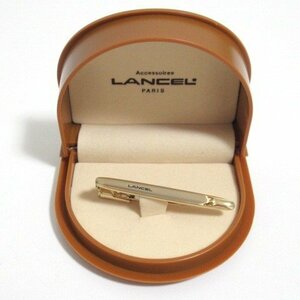 OY8◆【美品】ランセル ネクタイピン タイピン タイクリップ ネクタイ留め ケース付 ゴールド スーツ ビジネス LANCEL