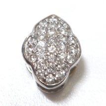 J◇K18WG ダイヤ 0.3ct ペンダントトップ ホワイトゴールド 18金 K18 ダイヤモンド メレダイヤ White gold pendent charm【ネコポスOK】_画像2