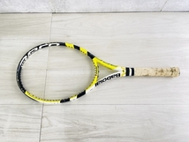 テニスラケット 中古品 Babolat バボラ aero Pro Drive エアロプロドライブ イエロー×ブラック 硬式テニスラケット ケース付き/61572_画像2