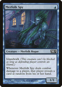 MTG ■青/英語版■《マーフォークのスパイ/Merfolk Spy》★FOIL★ 基本セット2014 M14