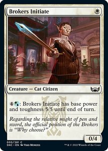 MTG ■白/英語版■《斡旋屋一家の新入り/Brokers Initiate》★FOIL★ ニューカペナの街角 SNC 　