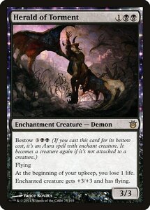 MTG ■黒/英語版■《責め苦の伝令/Herald of Torment》 神々の軍勢 BNG