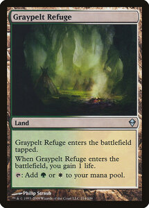 MTG ■土地/英語版■《灰色革の隠れ家/Graypelt Refuge》★FOIL★ ゼンディカー ZEN