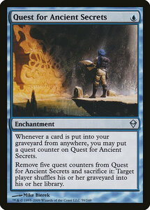 MTG ■青/英語版■《古き秘密の探索/Quest for Ancient Secrets》ゼンディカー ZEN