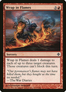 MTG ■赤/英語版■《炎の覆い/Wrap in Flames》★FOIL★ エルドラージ覚醒 ROE