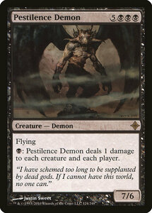 MTG ■黒/英語版■《黒死病の悪魔/Pestilence Demon》エルドラージ覚醒 ROE