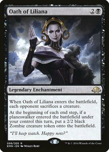 MTG ■黒/英語版■ 《 リリアナの誓い/Oath of Liliana》異界月 EMN