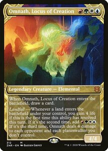 MTG ■金/英語版■ 《創造の座、オムナス/Omnath, Locus of Creation》▲ショーケース▲ゼンディカーの夜明け ZNR