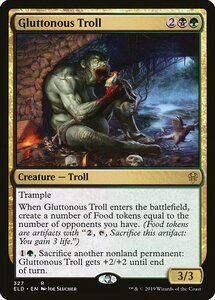 MTG ■金/英語版■ 《大食いトロール/Gluttonous Troll》エルドレインの王権 ELD 　