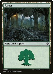 MTG ■土地/英語版■ 《森/Forest》エルドレインの王権 ELD 　