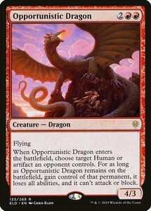 MTG ■赤/英語版■ 《日和見ドラゴン/Opportunistic Dragon》エルドレインの王権 ELD 　