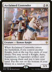 MTG ■白/英語版■ 《評判高い挑戦者/Acclaimed Contender》エルドレインの王権 ELD 　