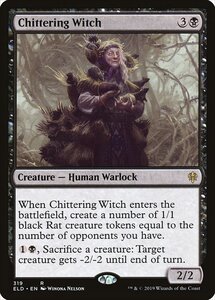 MTG ■黒/英語版■ 《さえずる魔女/Chittering Witch》エルドレインの王権 ELD 　