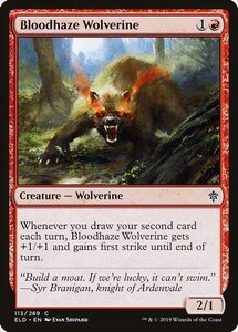 MTG ■赤/英語版■ 《血霞のクズリ/Bloodhaze Wolverine》エルドレインの王権 ELD 　