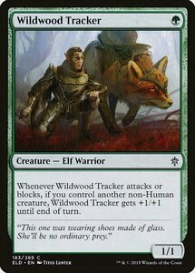 MTG ■緑/英語版■ 《僻森の追跡者/Wildwood Tracker》エルドレインの王権 ELD 　