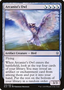 MTG ■金/英語版■ 《秘儀術師のフクロウ/Arcanist's Owl》エルドレインの王権 ELD 　