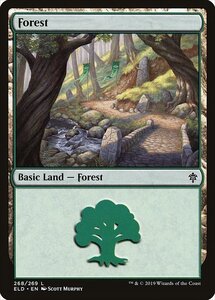 MTG ■土地/英語版■ 《森/Forest》エルドレインの王権 ELD 　