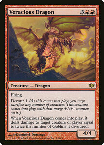 MTG ■赤/英語版■ 《大食のドラゴン/Voracious Dragon》★FOIL★ コンフラックス CON