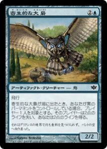 MTG ■青/日本語版■ 《寄生的な大梟/Parasitic Strix》コンフラックス CON