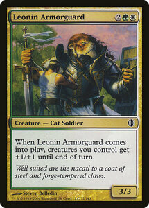 MTG ■金/英語版■ 《レオニンの鎧守護兵/Leonin Armorguard》★FOIL★ アラーラ再誕 ARB