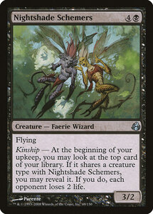 MTG ■黒/英語版■ 《ベラドンナの陰謀家/Nightshade Schemers》モーニングタイド MOR