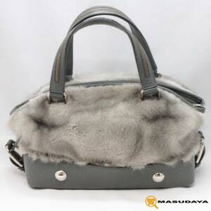 ◆◇【美品】DOLCE&GABBANA ドルチェ＆ガッバーナ ファー付 MISS LOOP ハンドバック◇◆