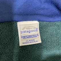 patagonia パタゴニア キャプリーン フリース ハーフジップ ワンポイント USA製 グリーン XL ビッグサイズ アウトドア_画像3
