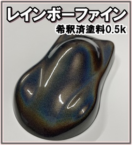 ◇ 【キャンディーカラー】　塗料　レインボーファイン　オリジナルカラー　グレー　シルバー　グリーン　キャンディ　0.5k　希釈済