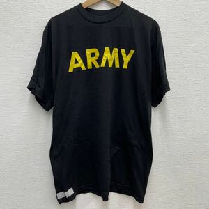 ARMY アーミー ミリタリー 半袖 Tシャツ 黒 ブラック L