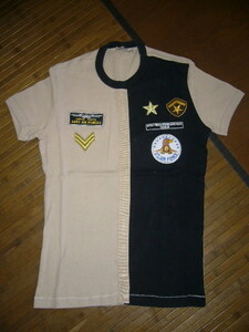 781-50若♀：IMPERIAL 　インペリアル　イタリア製　ワッペン付き　Tシャツ　ミニタリー　半袖　size.M　色.ベージュ