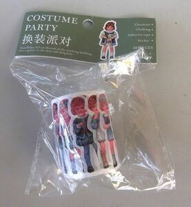★新品　可愛い　1枚ずつめくれるマスキングテープ　DOLL　人形　マステ★