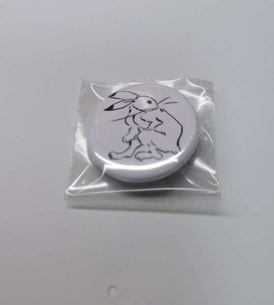 新品未開封 若冲 缶バッジ グッズ 兎 うさぎ