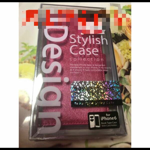 i Design Stilish Cace iPhone6 携帯ケース 手帳型 ピンクラメ