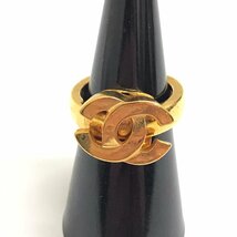 中古品 CHANEL シャネル GP 指輪 リング ブランド ファッション アクセサリー ココマーク ロゴ 11号 質屋出品_画像2