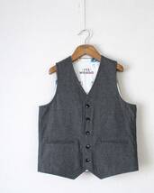 【 WEIRDO ウィアード 】BICYCLE PLATES VEST コットン リバーシブル ベスト Mサイズ WRD-17-AW-09 定価\28,000 千鳥格子 Vネック_画像1