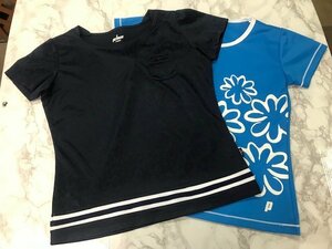 1★2枚セット！ prince(プリンス) ゲームシャツ レディース Mサイズ テニスウェア Tシャツ 全国送料510円 [札幌/店頭引取可]★1872