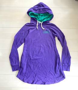 X-girl X-girl purple purple × green green long sleeve hood Parker One-piece size 1 spring autumn winter 