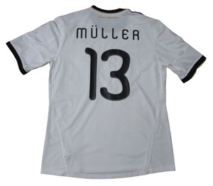 Игрок поставка немецкая сборная 2010/11 Home Uniform Thomas Müller XL Size Adidas Bayern