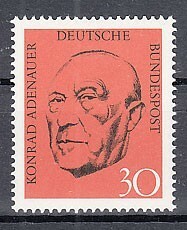 西ドイツ 1968年未使用NH 著名人/首相/アデナウアー#567