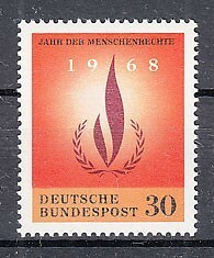 西ドイツ 1968年未使用NH 世界人権宣言#575