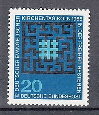 西ドイツ 1965年未使用NH ドイツ福音教会会議#480