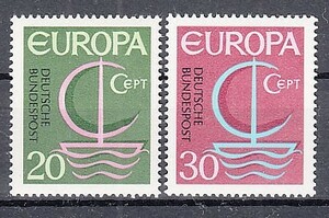 西ドイツ 1966年未使用NH EuropaCEPT/#519-520