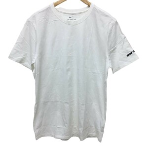 ☆G-192 NIKE ナイキ 2019年モデル ロゴ スウッシュ BREAK YOUR SHELL 半袖 デザイン Tシャツ トップス size XL ホワイト メンズ