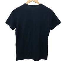 ☆H-63 LACOSTE ラコステ 半袖 Vネック 無地 Tシャツ トップス size 2 ネイビー レディース_画像3