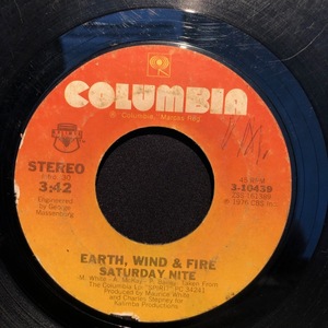 Earth, Wind & Fire / Saturday Nite 7inch Columbia