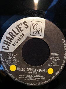 Ella Andall & Shorty Vibration International / Hello Africa 7inch Charlie's Records