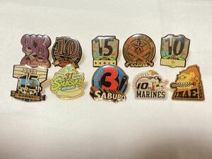 Неиспользованный значок булавки "Chiba Lotte Marines" 10 Badges