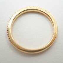 ベルシオラ K18YG ダイヤモンドリング 指輪 サイズ1号 重量1.3g D0.1ct BELLESIORA_画像4