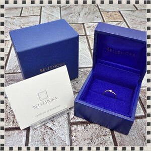  bell si Ora K18YG diamond ring ring size 5 number weight 1.4g D0.05ct BELLESIORA