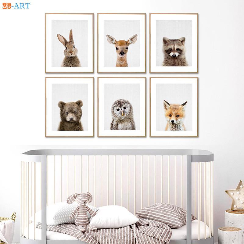 [★★Nouveau★★] *Sélectionnez 1 pièce* Affiche de peinture sur toile Lapin Chien Cerf Ours Renard Hibou Animal Art Mural 30x40 cm, passe-temps, culture, fournitures d'art, autres